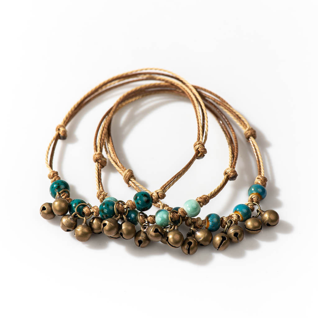 Ceramic Link Bracelet - Perline in ceramica fatte a mano