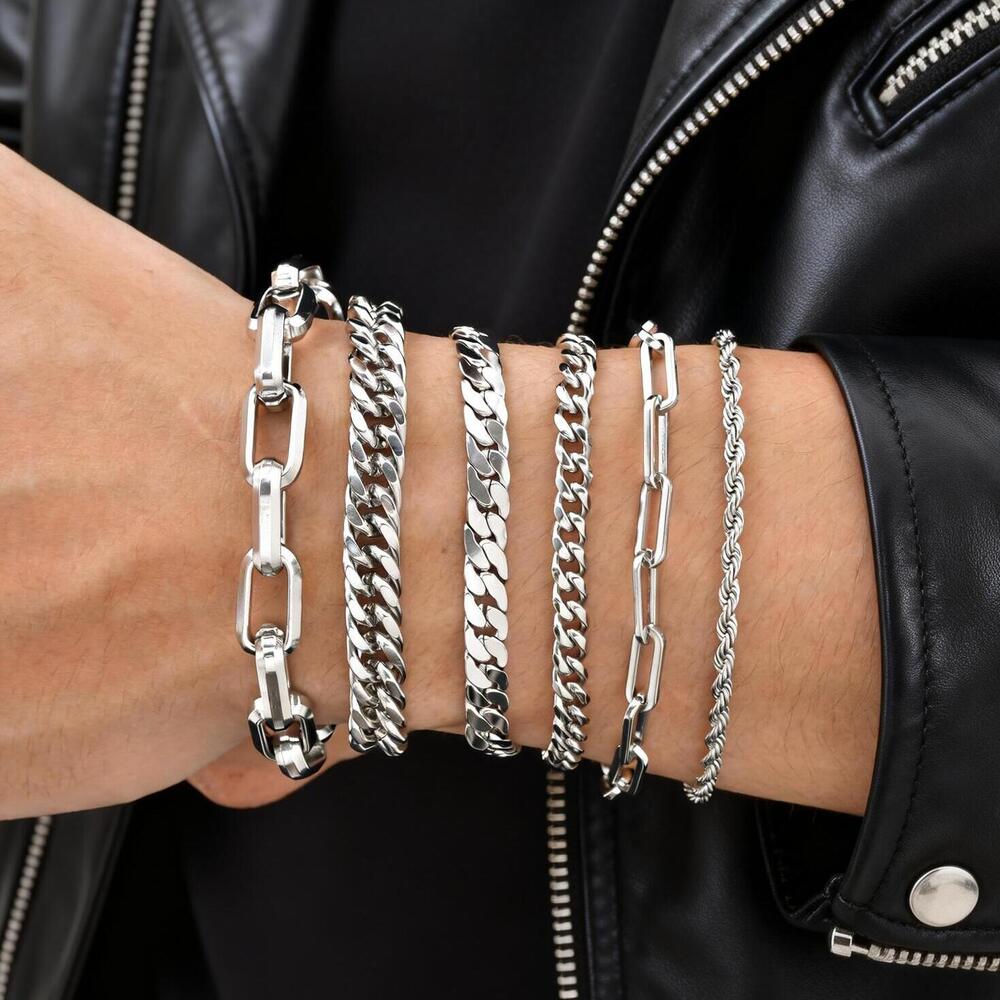Ceramic Link Bracelet - Bracciali a Catena da Uomo in