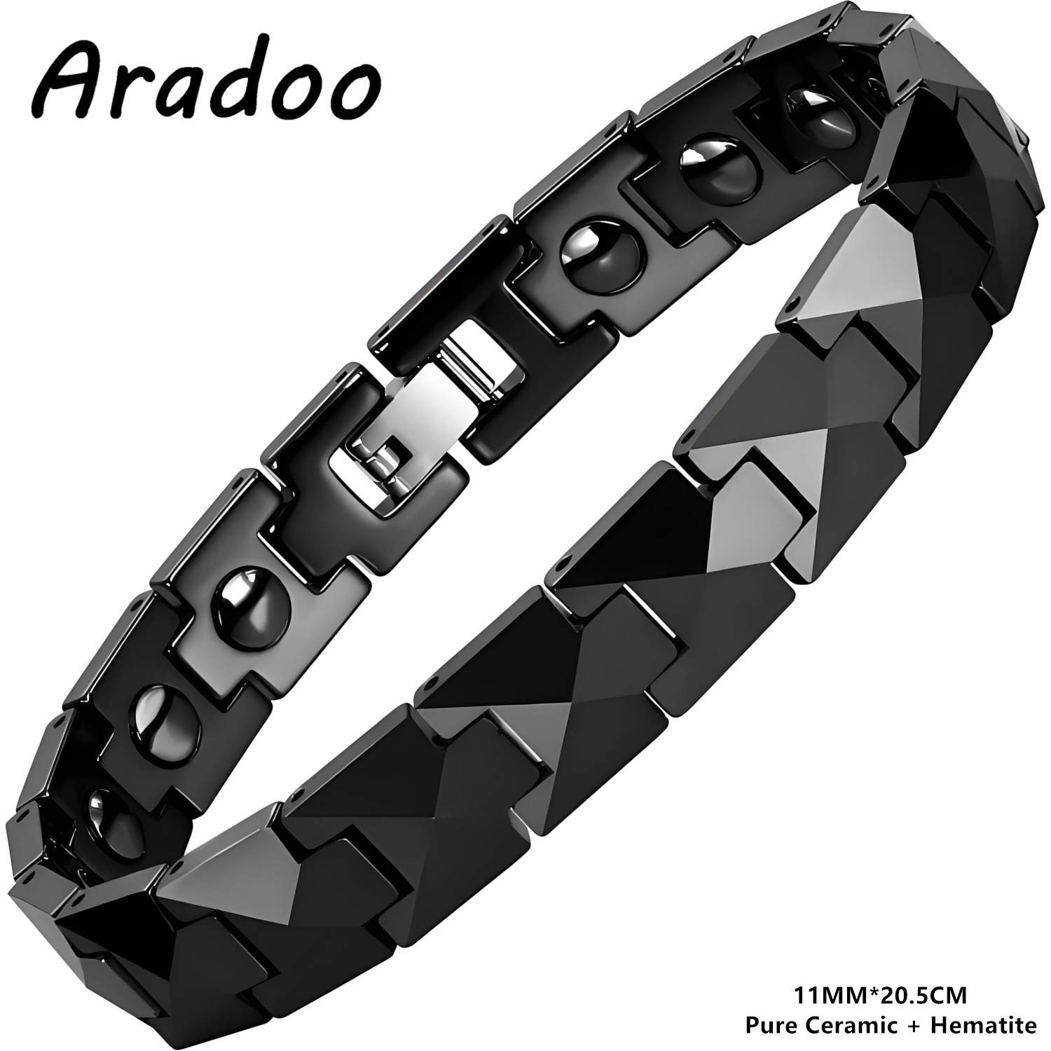 Ceramic Link Bracelet - ARADOO Bracciale in ceramica premium con