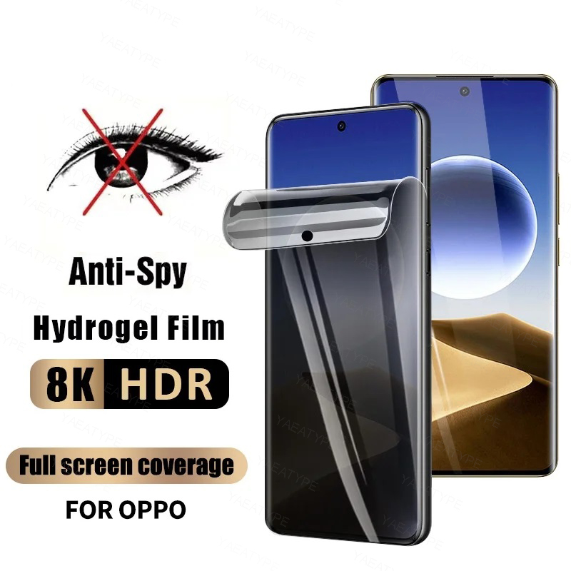 Oppo Reno 12 - 3 pezzi pellicola idrogel privacy per