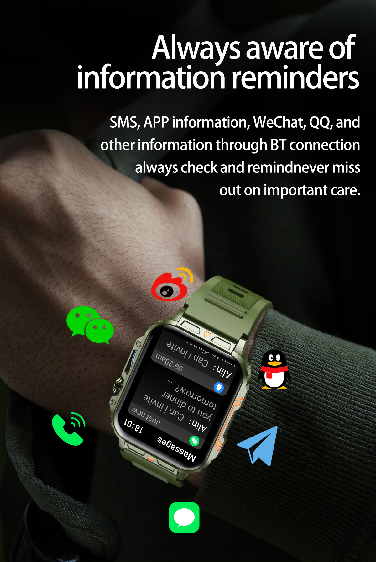 1.91 Outdoor Military Smart Wa - Smartwatch Face recensione e prezzo