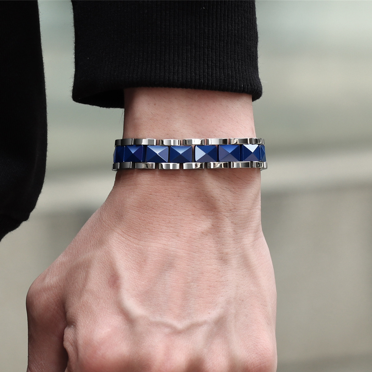 ARADOO Bracciale in acciaio al - Ceramic Link Bracelet recensione e prezzo